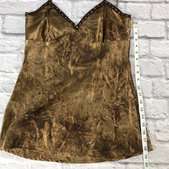 Silky Prismatic Rainbow Sequins Cami Top Tunic Vintage 2000’s - Picture 3 of 7